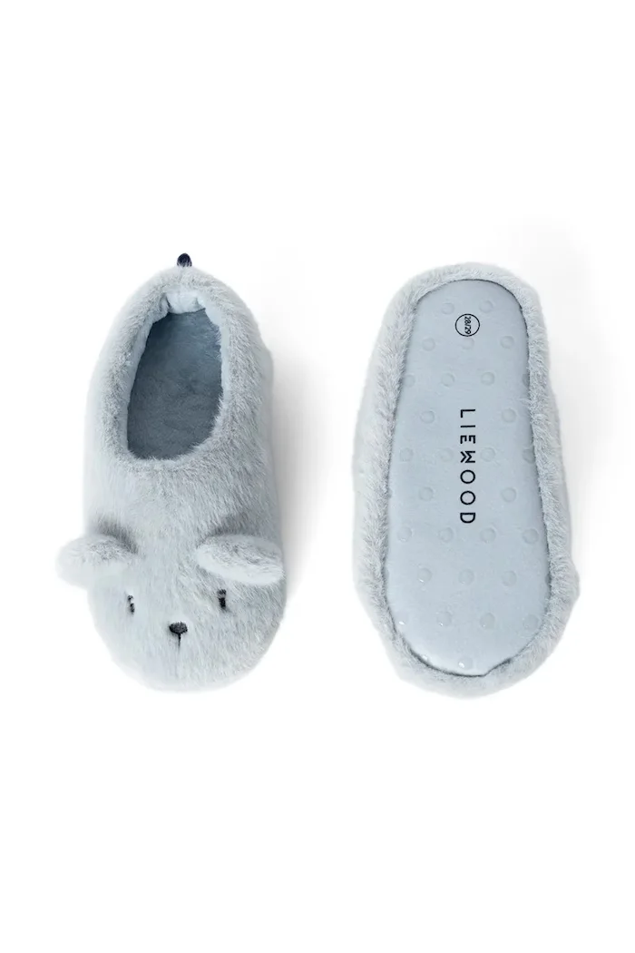 Liewood пантофи за деца Aviaja Bear Slippers сини LW19587