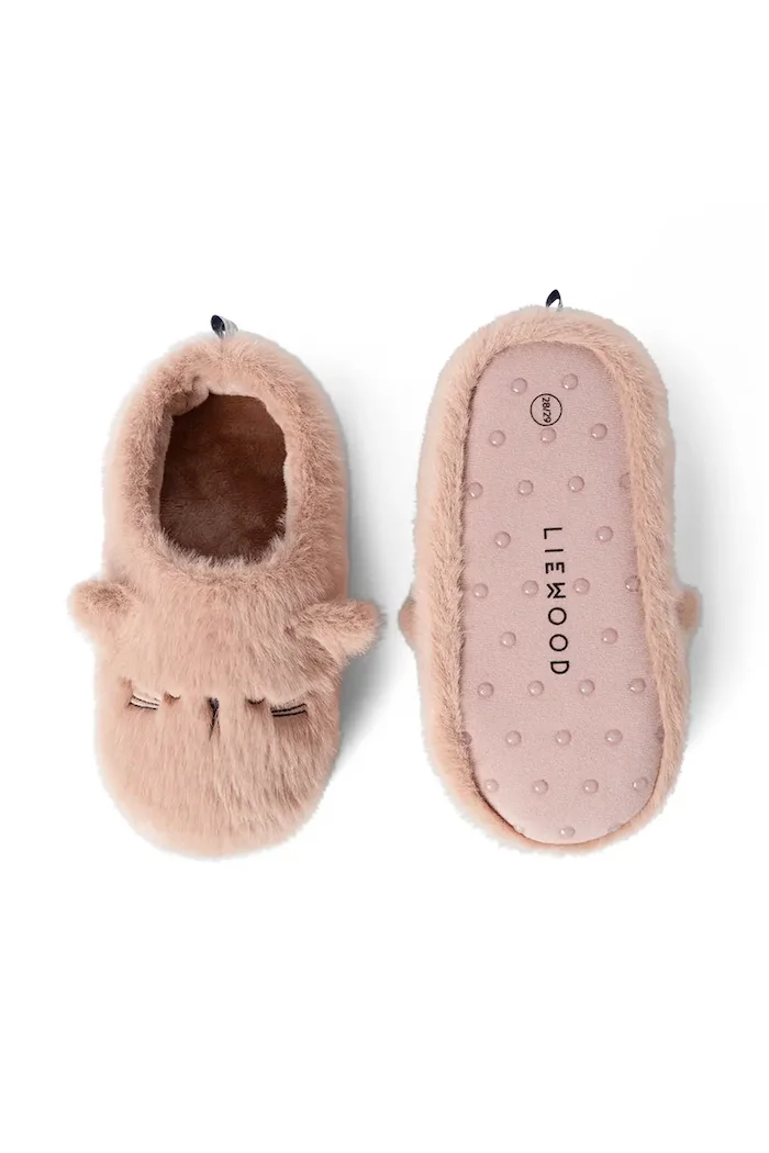 Liewood пантофи за деца Aviaja Cat Slippers розови LW21030