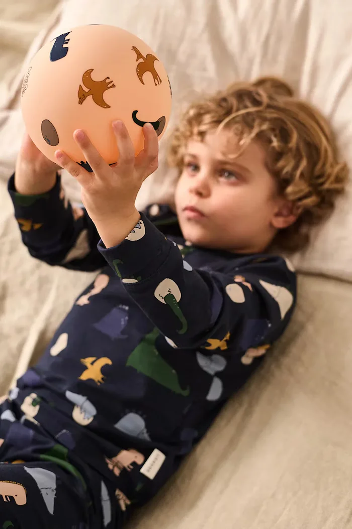 Liewood пижама от две части за деца от памук с еластан Wilhelm Grow Printed Pyjamas Set тъмносиня LW20982