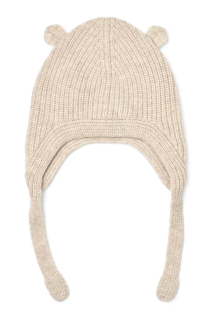 Liewood шапка за деца от вълна Aviana Baby Bonnet бежова LW19415