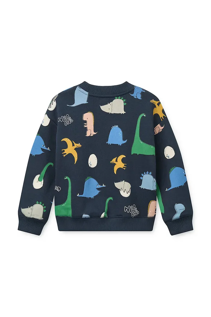 Liewood суичър за деца от памук Ridley Printed Sweatshirt тъмносин LW20989