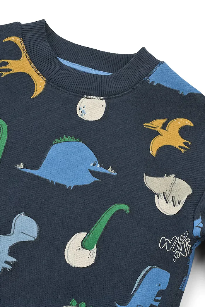 Liewood суичър за деца от памук Ridley Printed Sweatshirt тъмносин LW20989