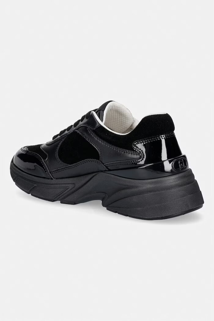 Liu Jo LJ01 01 маратонки дамски от кожа черни с платформа BF6031P030422222