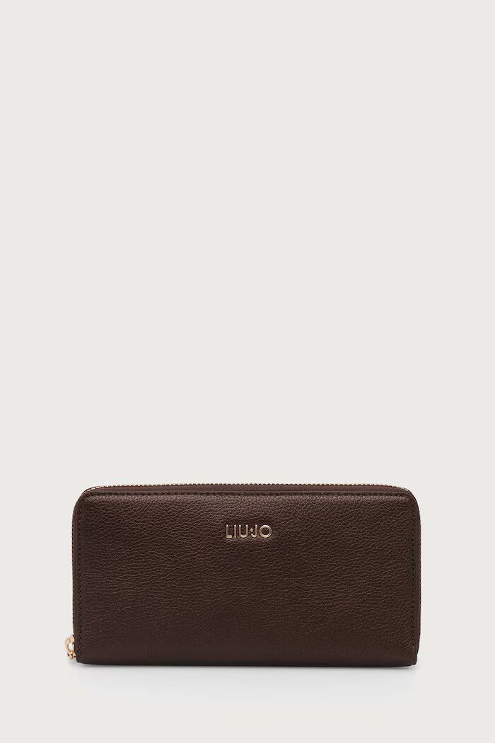 Liu Jo портфейл дамски от имитация на кожа кафяв AF6170 E1019
