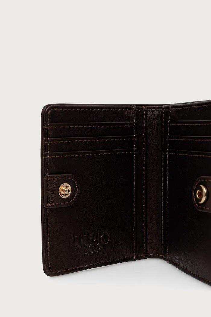 Liu Jo портфейл дамски от имитация на кожа кафяв AF6177 E1019
