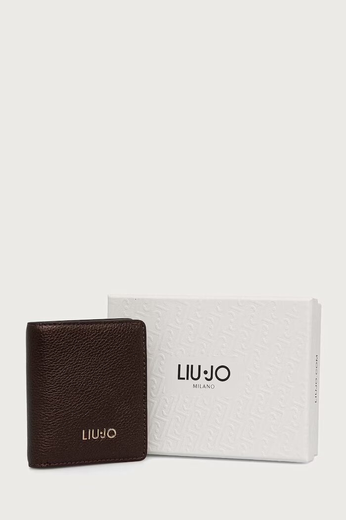 Liu Jo портфейл дамски от имитация на кожа кафяв AF6177 E1019