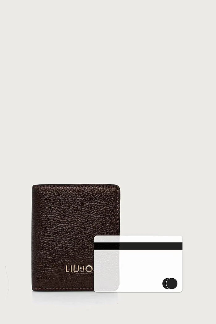 Liu Jo портфейл дамски от имитация на кожа кафяв AF6177 E1019