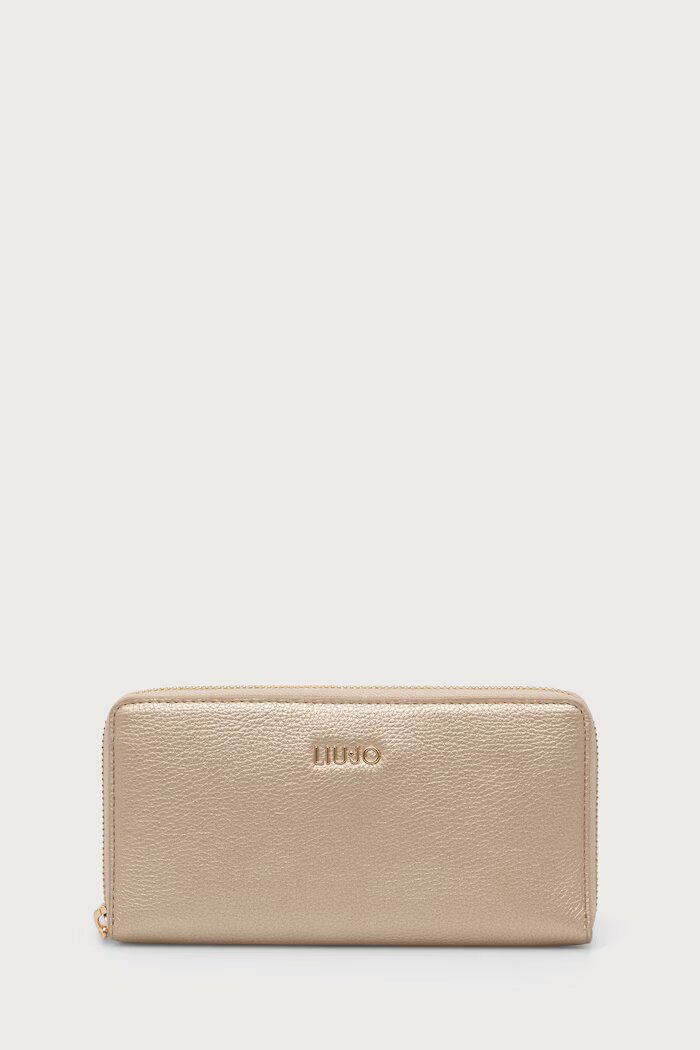 Liu Jo портфейл дамски от имитация на кожа златен AF6170 E1019