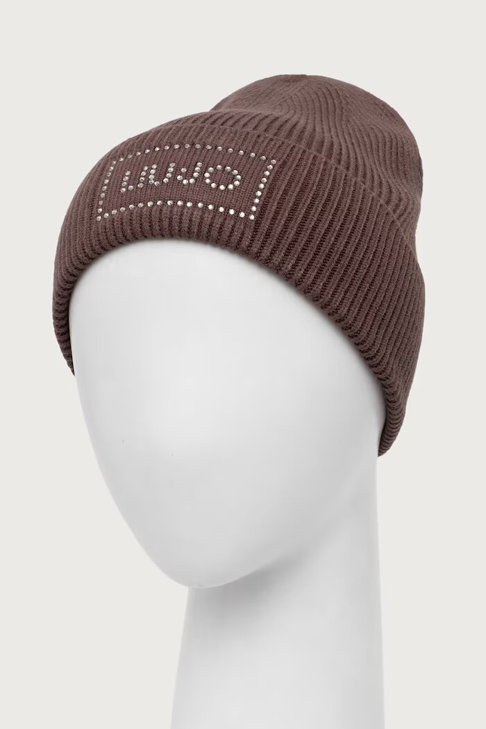 Liu Jo шапка beanie дамска с вълна зелена 2F6022 MA38S