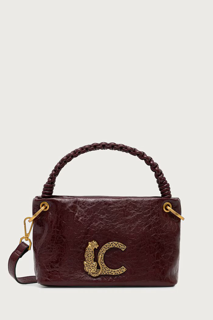 Lola casademunt чанта crossbody дамска от имитация на кожа бордо LF2604028