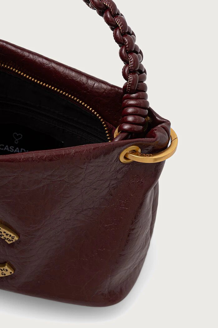 Lola casademunt чанта crossbody дамска от имитация на кожа бордо LF2604028