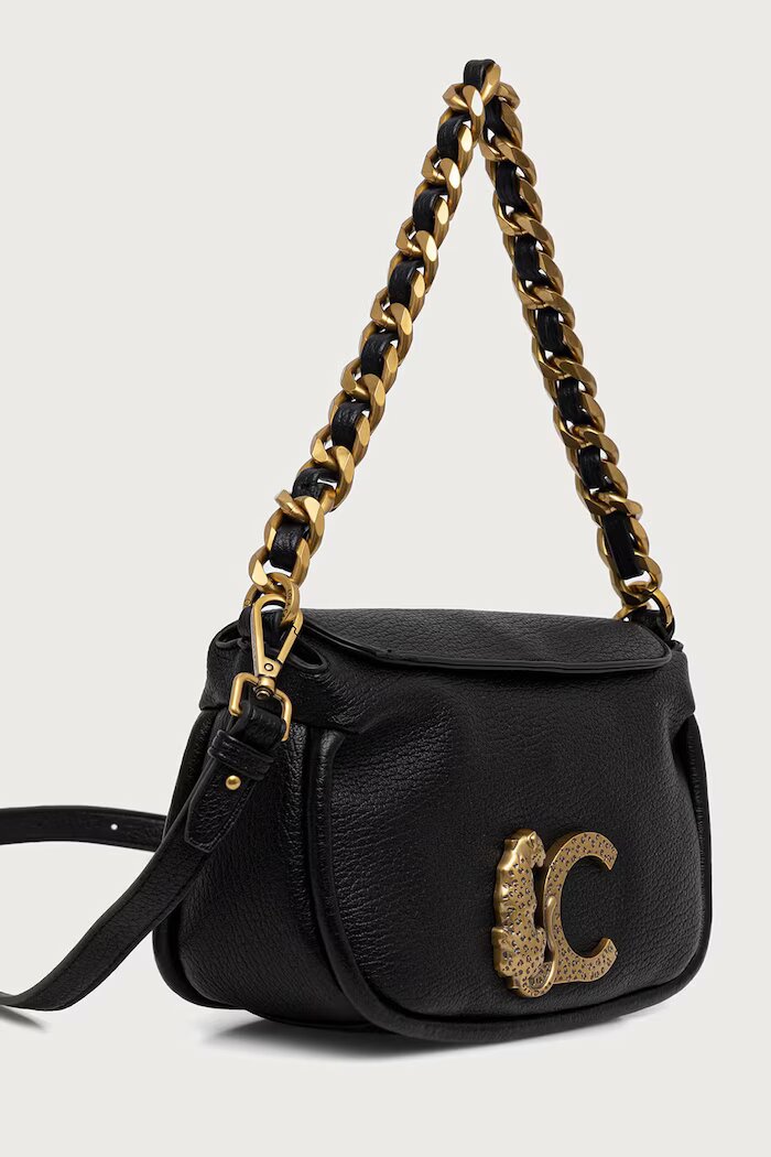 Lola casademunt чанта crossbody дамска от имитация на кожа черна LS2604075