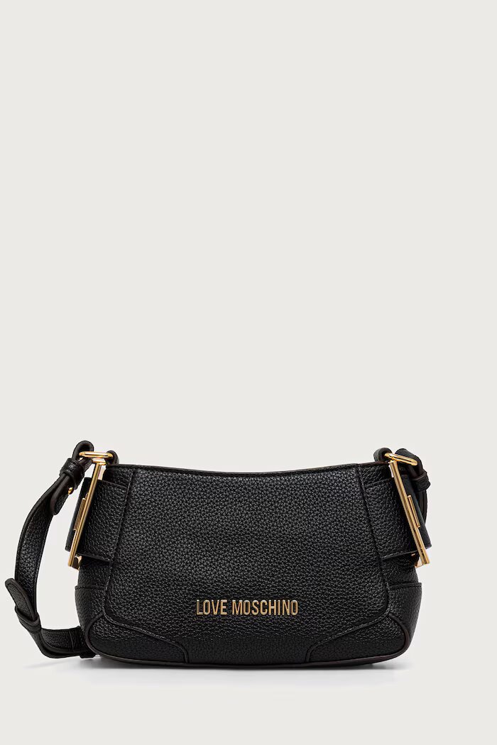Love Moschino чанта дамска от имитация на кожа черна JC4096PP1PLT1000