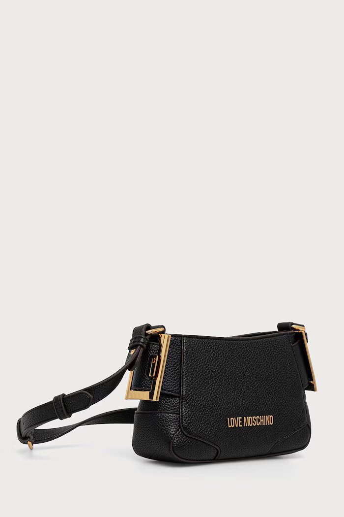 Love Moschino чанта дамска от имитация на кожа черна JC4096PP1PLT1000