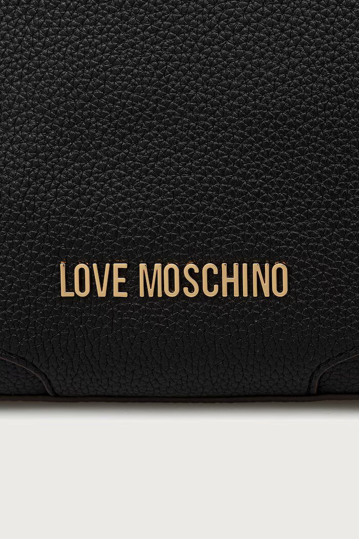 Love Moschino чанта дамска от имитация на кожа черна JC4096PP1PLT1000