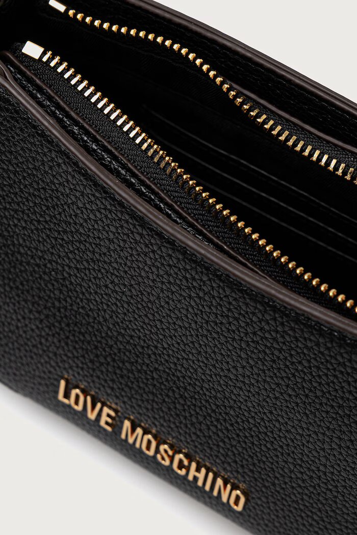 Love Moschino чанта дамска от имитация на кожа черна JC4096PP1PLT1000
