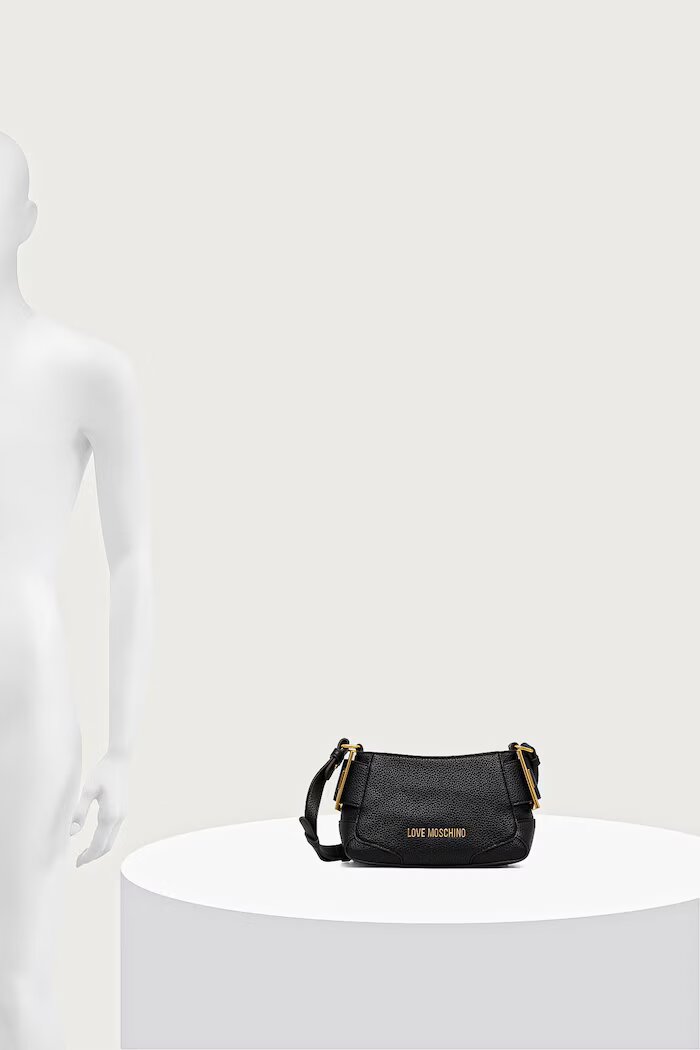 Love Moschino чанта дамска от имитация на кожа черна JC4096PP1PLT1000