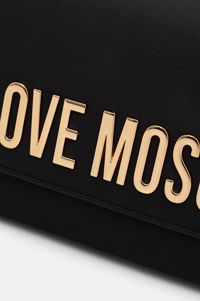 Love Moschino чанта дамска от имитация на кожа черна JC4109PP1PKD0000