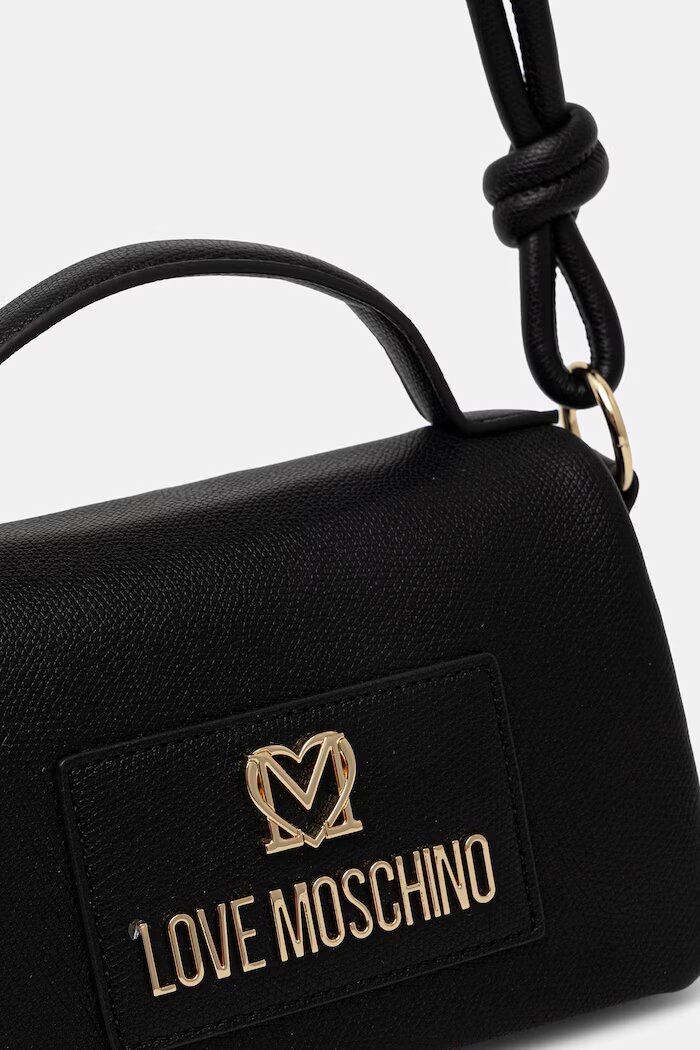 Love Moschino чанта дамска от имитация на кожа черна JC4236PP0OKC0000