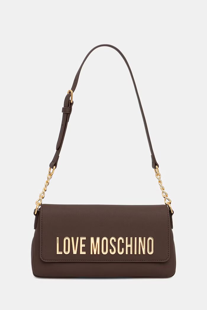 Love Moschino чанта дамска от имитация на кожа кафява JC4109PP1PKD0300