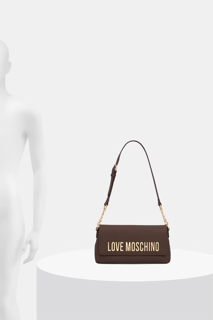 Love Moschino чанта дамска от имитация на кожа кафява JC4109PP1PKD0300