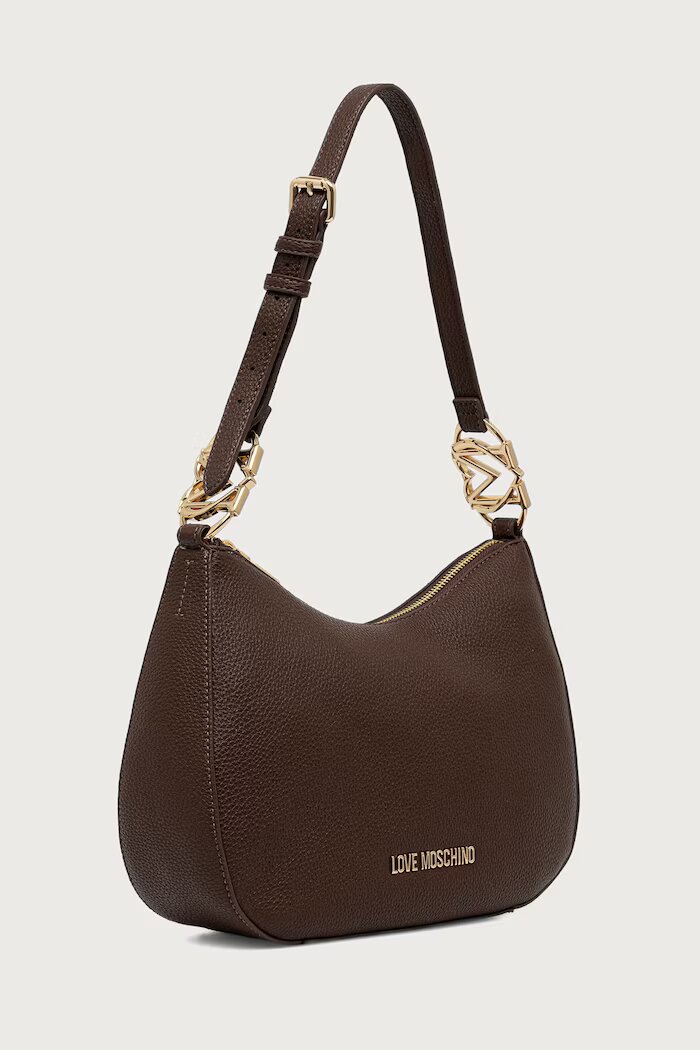 Love Moschino чанта тип хобо дамска от имитация на кожа кафява JC4012PP1PLB0300