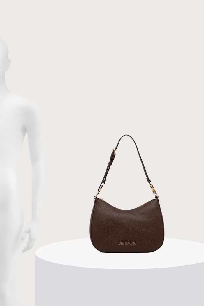 Love Moschino чанта тип хобо дамска от имитация на кожа кафява JC4012PP1PLB0300