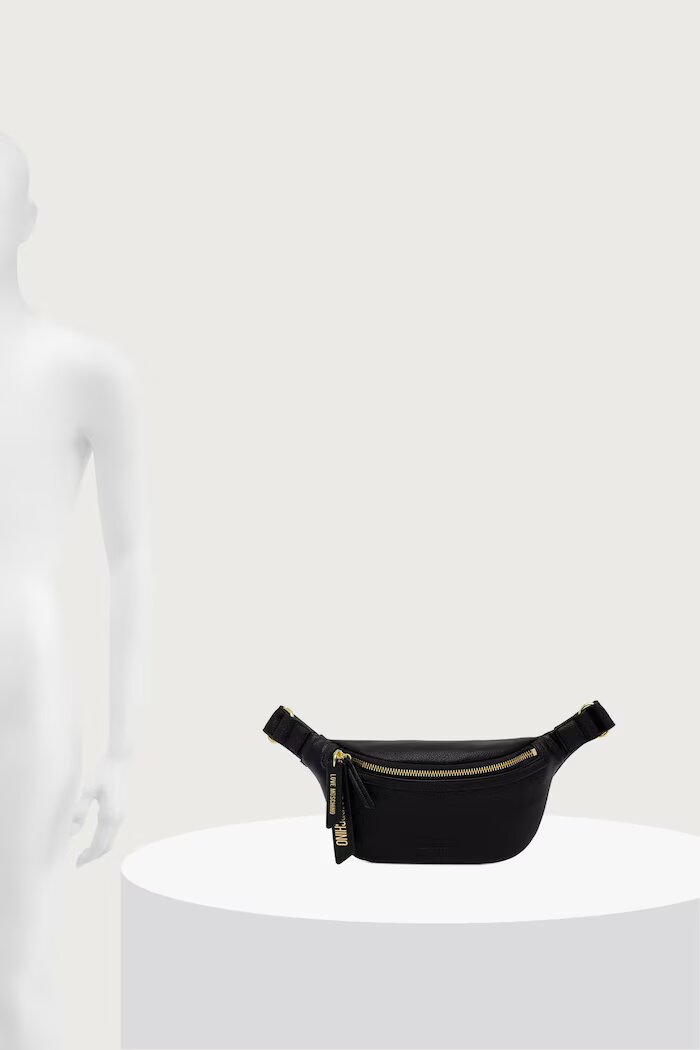 Love Moschino чанта за кръста дамска от имитация на кожа черна JC4227PP0PKG0000