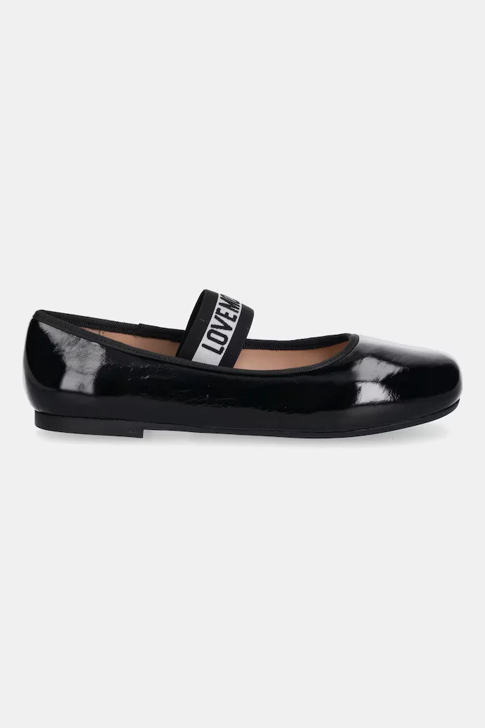 Love Moschino Кожени балеринки в черно JA11071G1NII0000