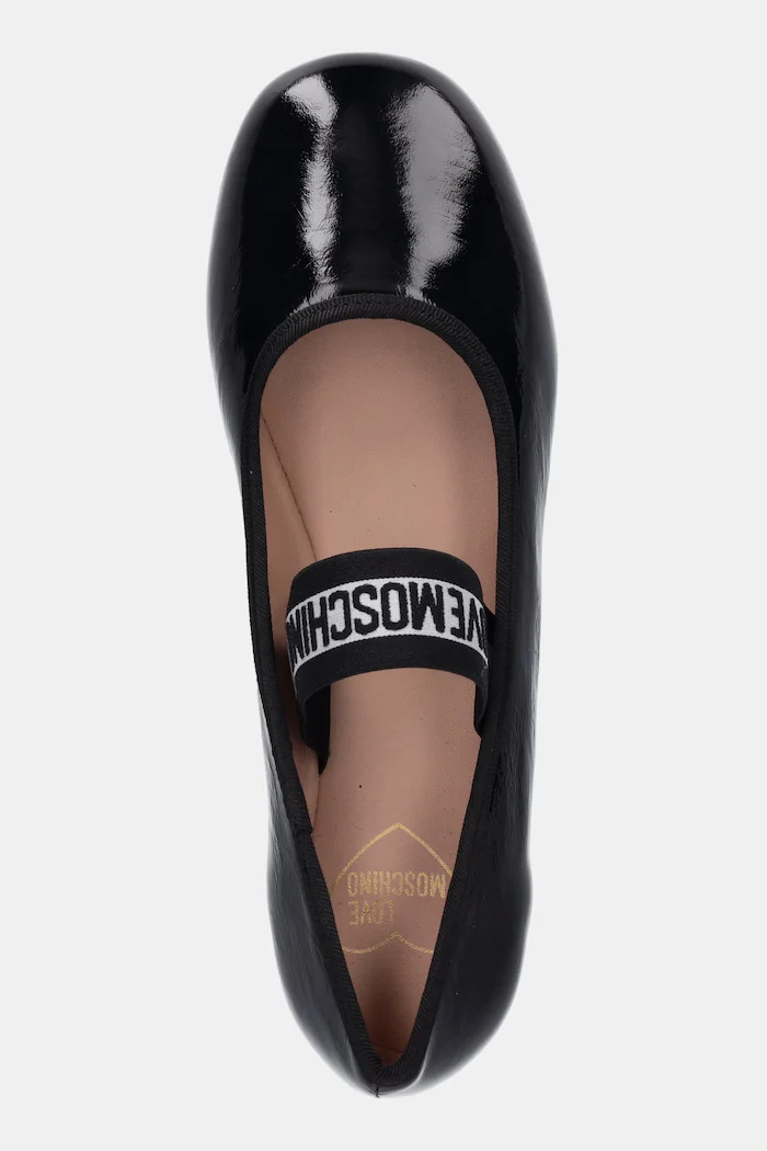 Love Moschino Кожени балеринки в черно JA11071G1NII0000