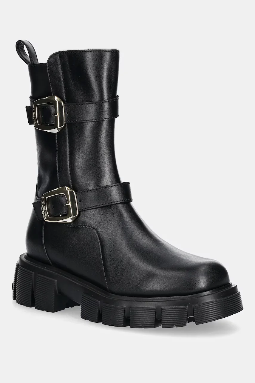 Love Moschino Кожени боти