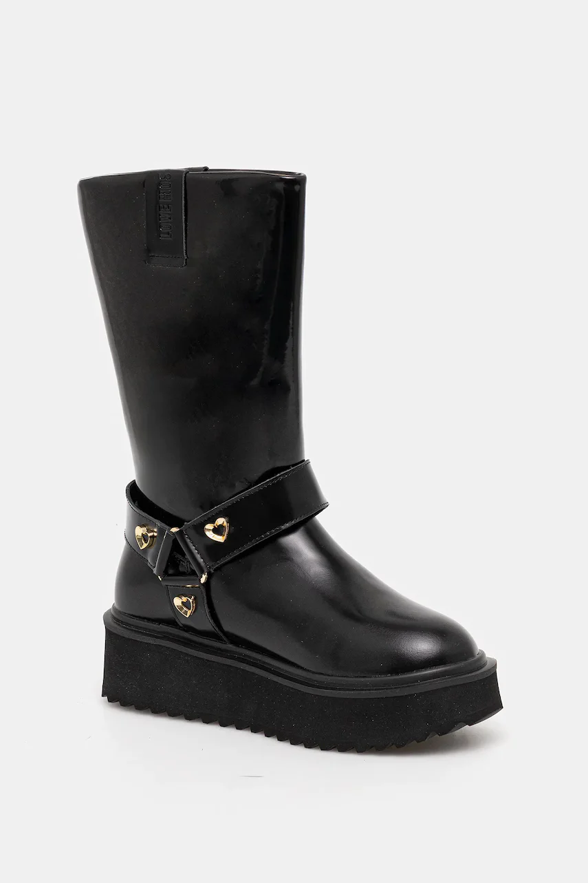 Love Moschino Кожени боти