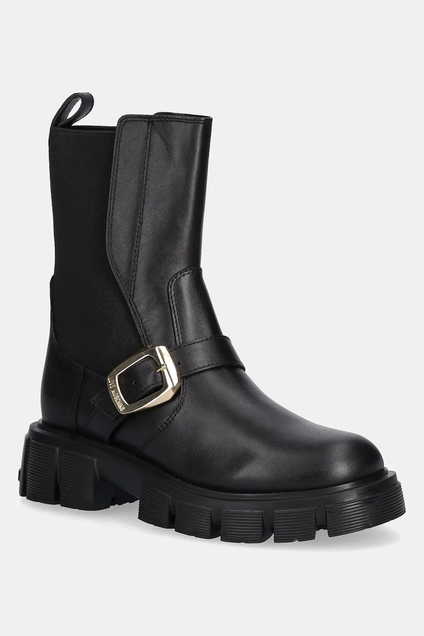 Love Moschino Кожени боти челси