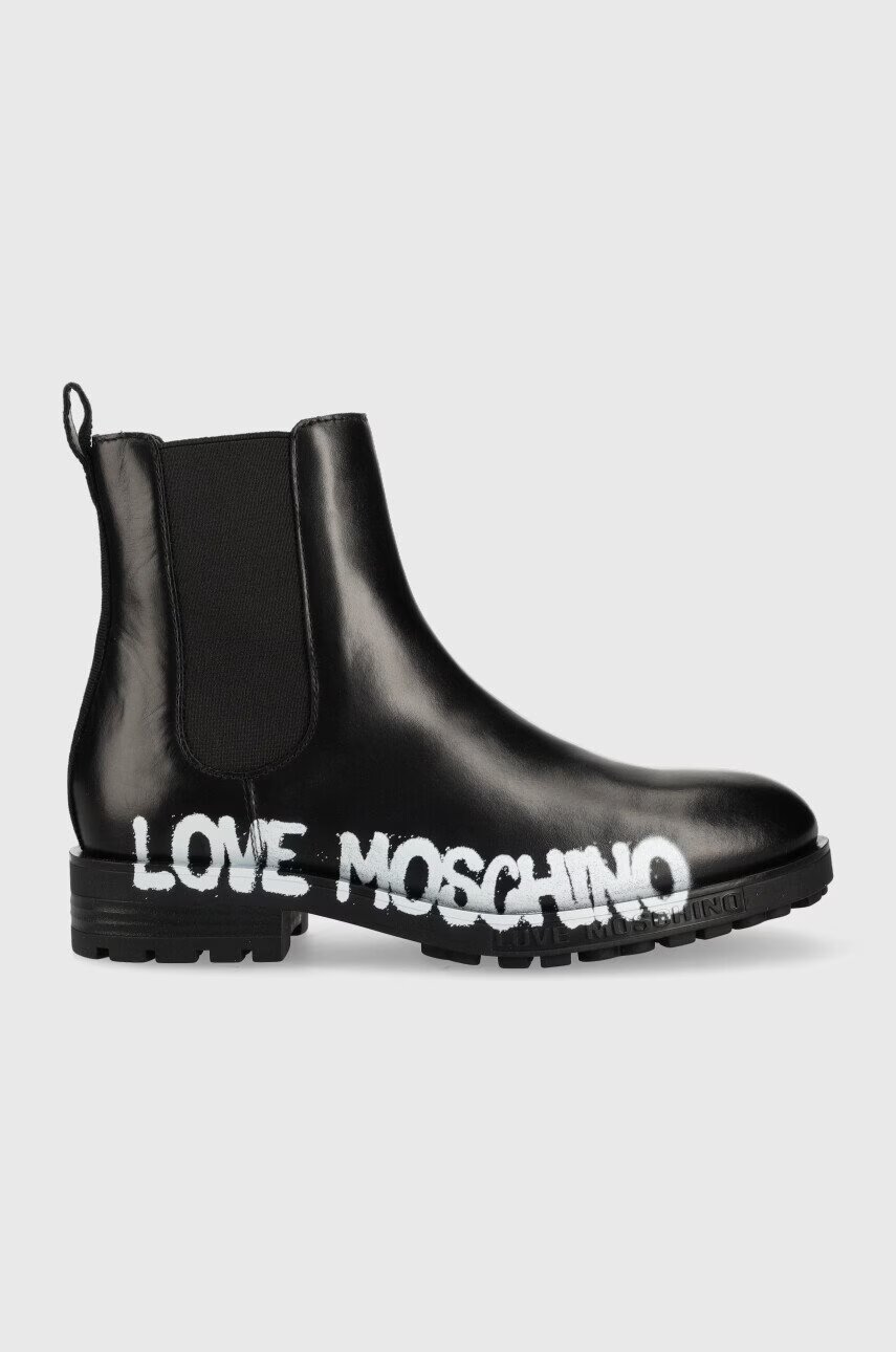 Love Moschino Кожени боти челси