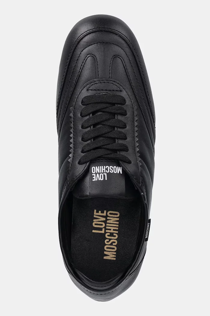 Love Moschino Кожени маратонки в черно JA10201G1NIA0000