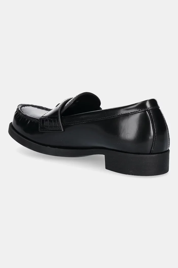 Love Moschino Кожени мокасини в черно с равна подметка JA10222G1NJD000A
