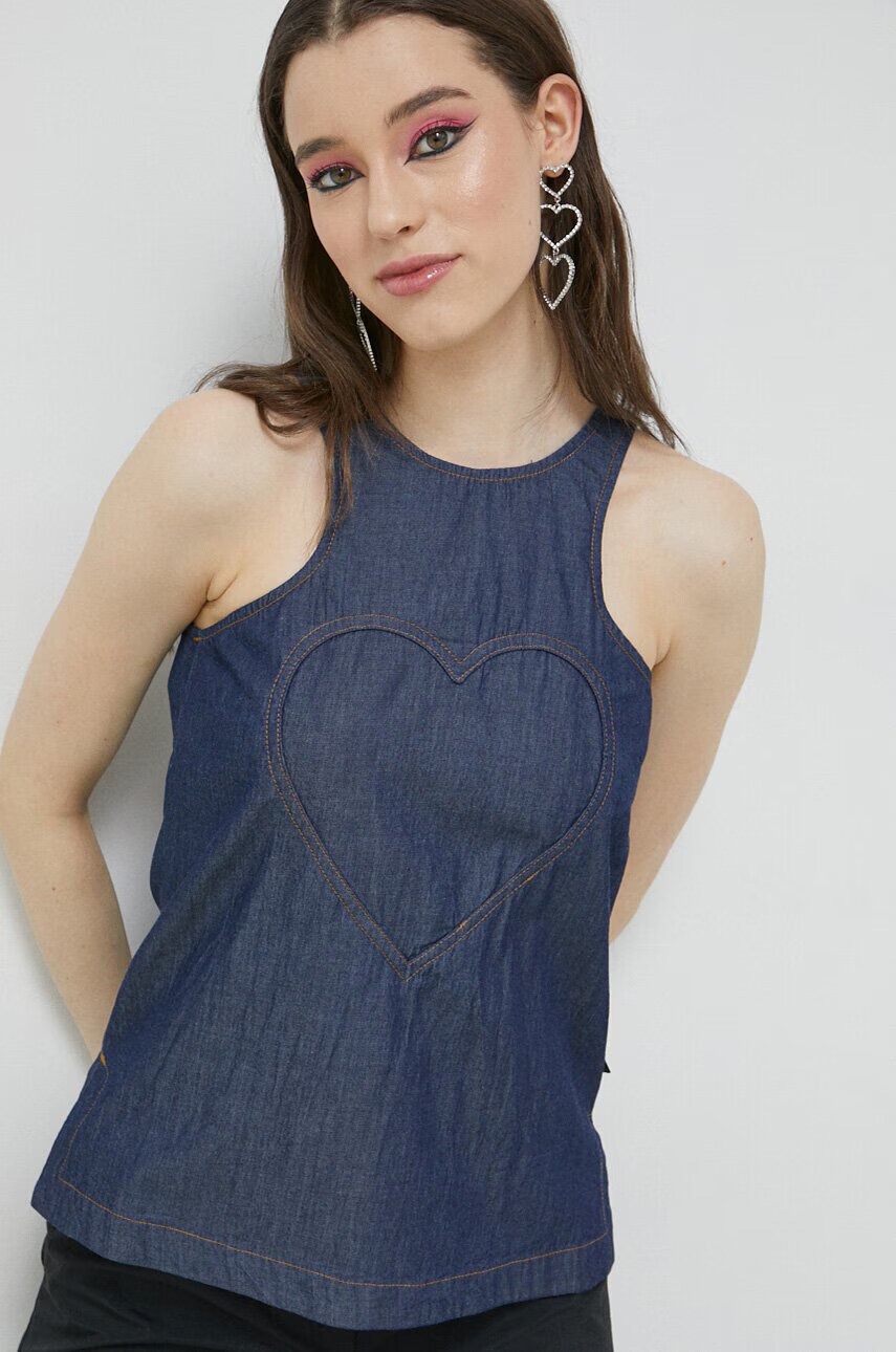 Love Moschino Памучна блуза