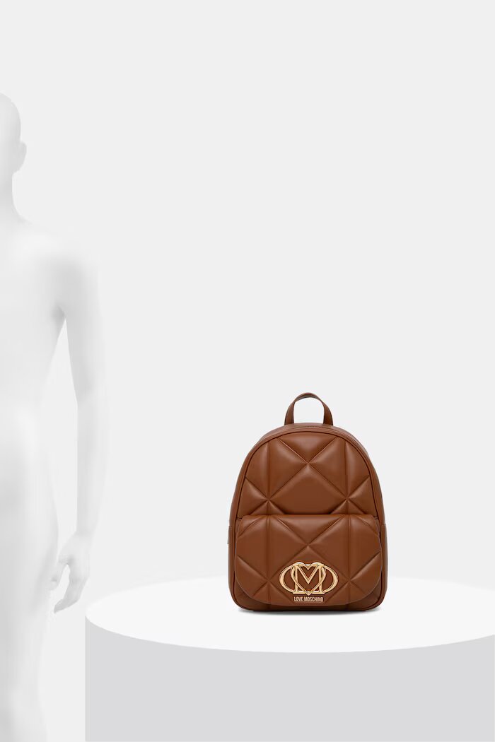 Love Moschino Раница дамска от имитация на кожа кафява JC4037PP0OLC0200