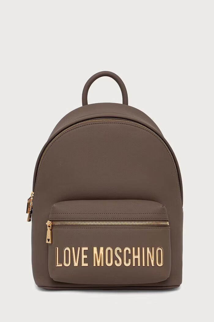 Love Moschino раница дамска от имитация на кожа кафява JC4185PP0PKD0203
