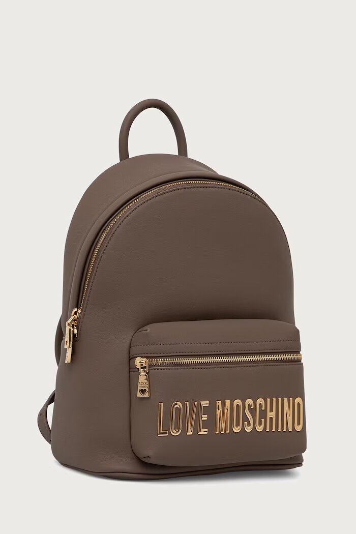Love Moschino раница дамска от имитация на кожа кафява JC4185PP0PKD0203