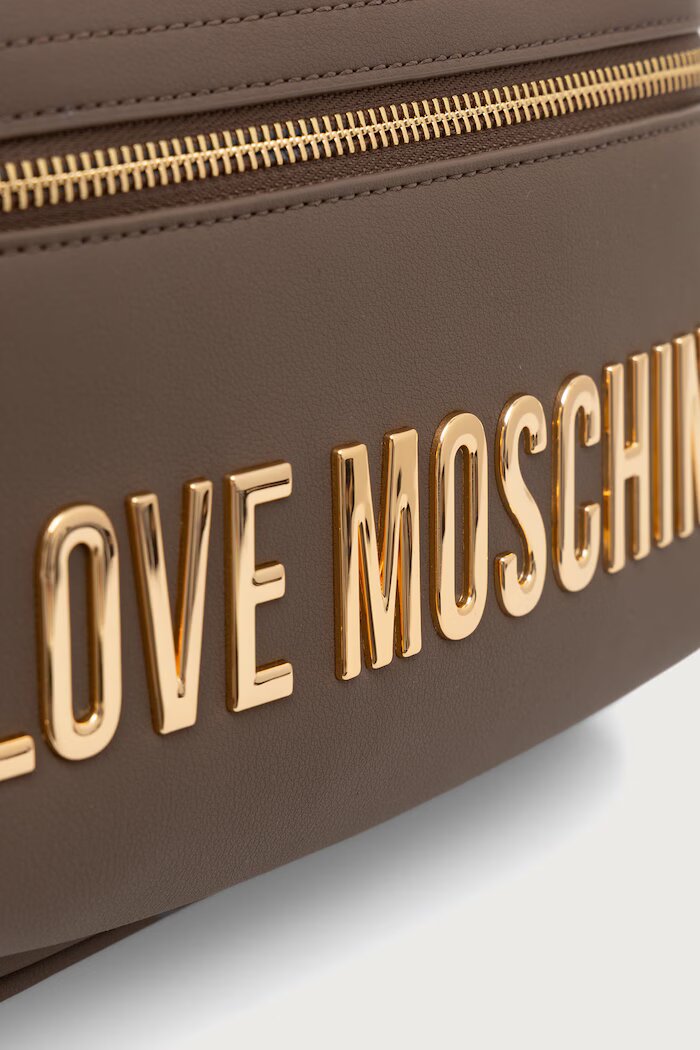 Love Moschino раница дамска от имитация на кожа кафява JC4185PP0PKD0203