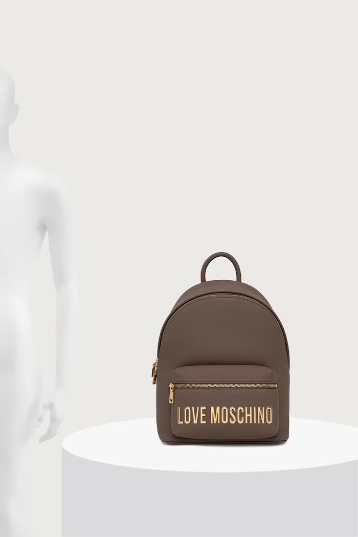 Love Moschino раница дамска от имитация на кожа кафява JC4185PP0PKD0203