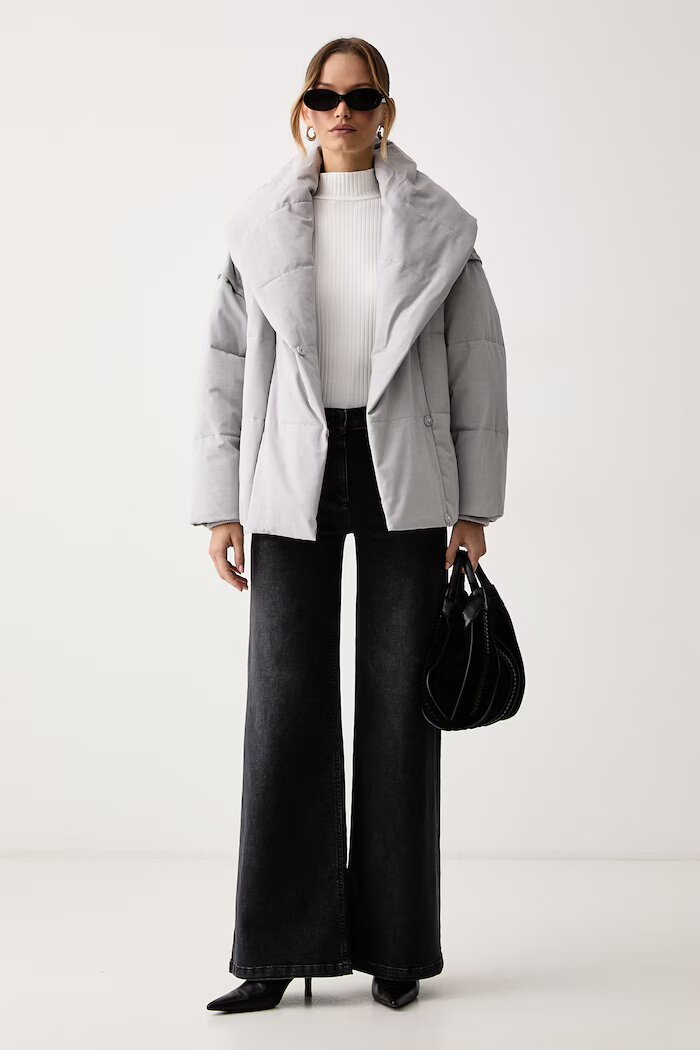 Luisa Spagnoli дънки wide leg дамски Olla сиви 543550