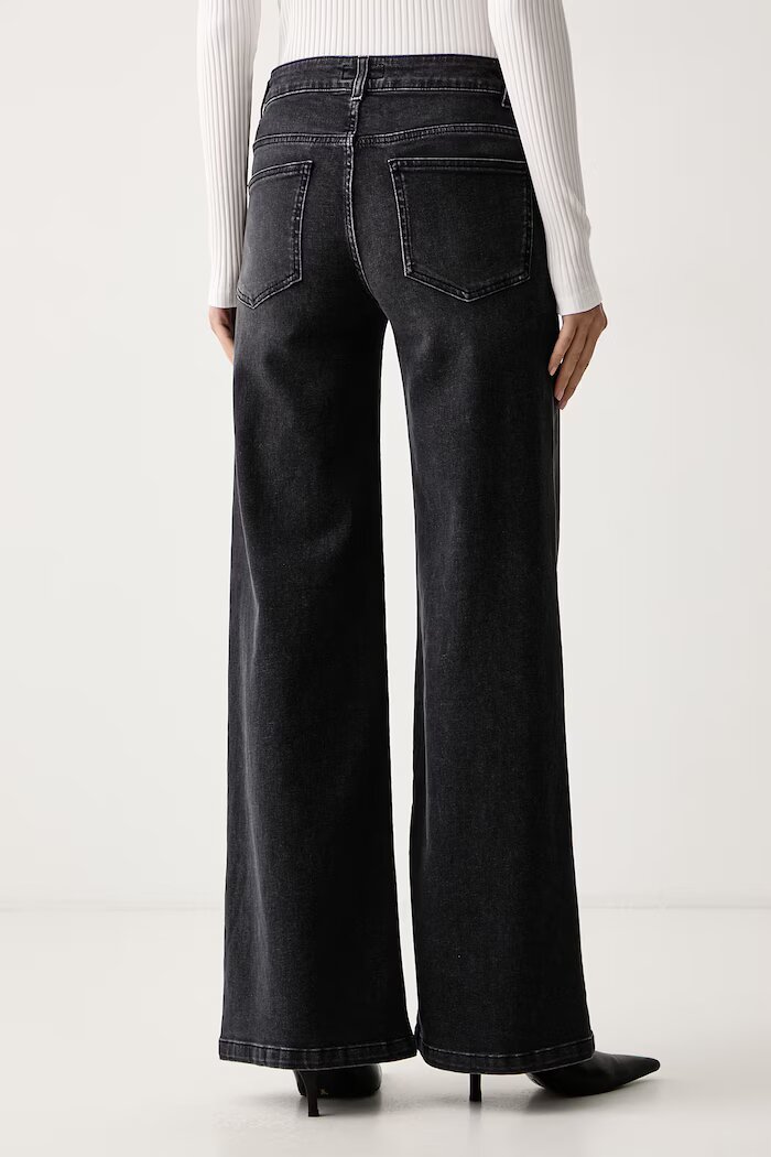 Luisa Spagnoli дънки wide leg дамски Olla сиви 543550