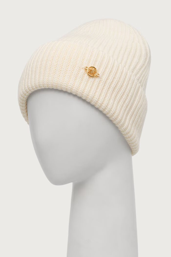 Luisa Spagnoli шапка beanie дамска от вълна Muni бежова 100606