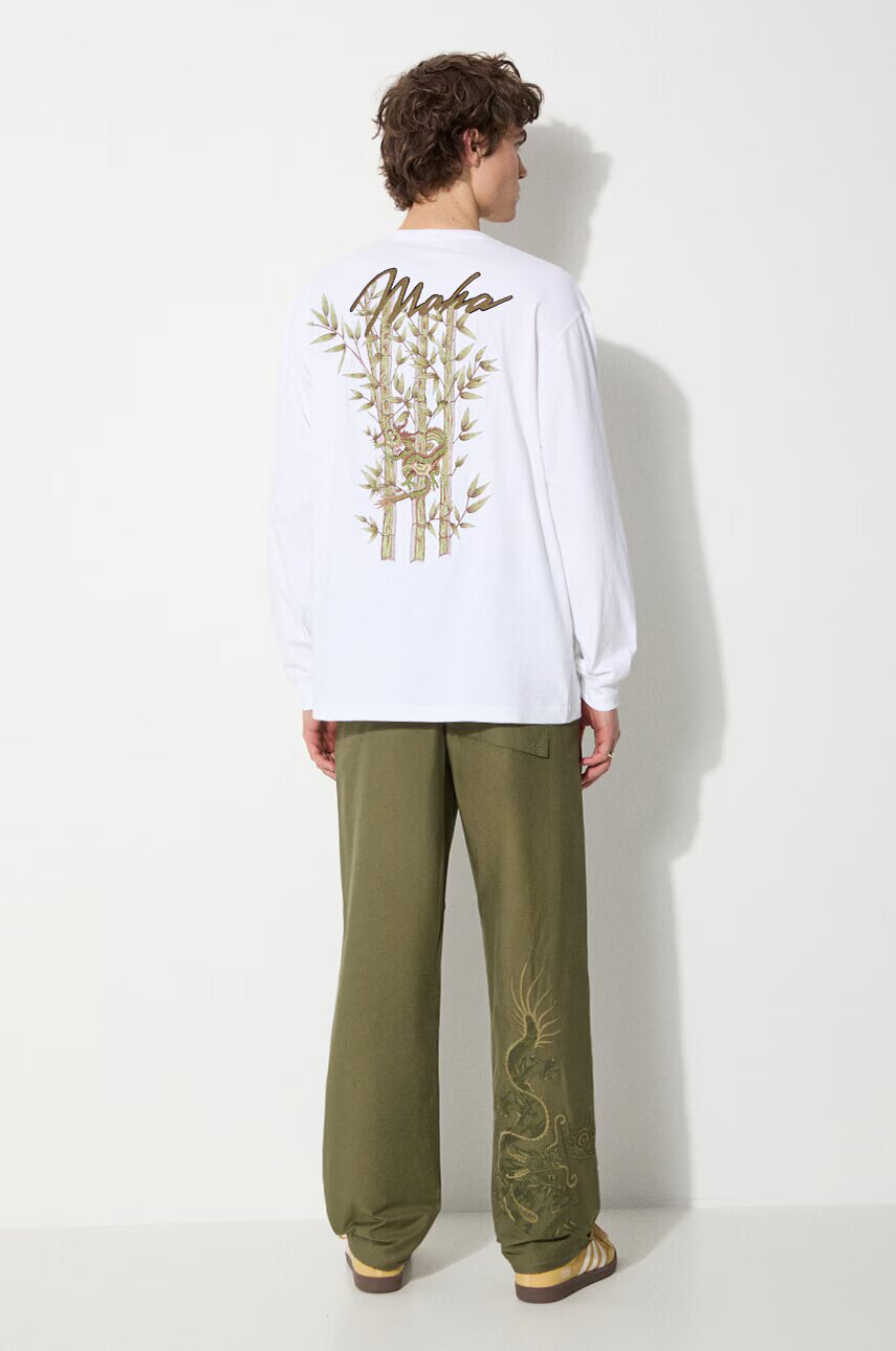 Maharishi Памучна блуза с дълги ръкави Dragon Bamboo