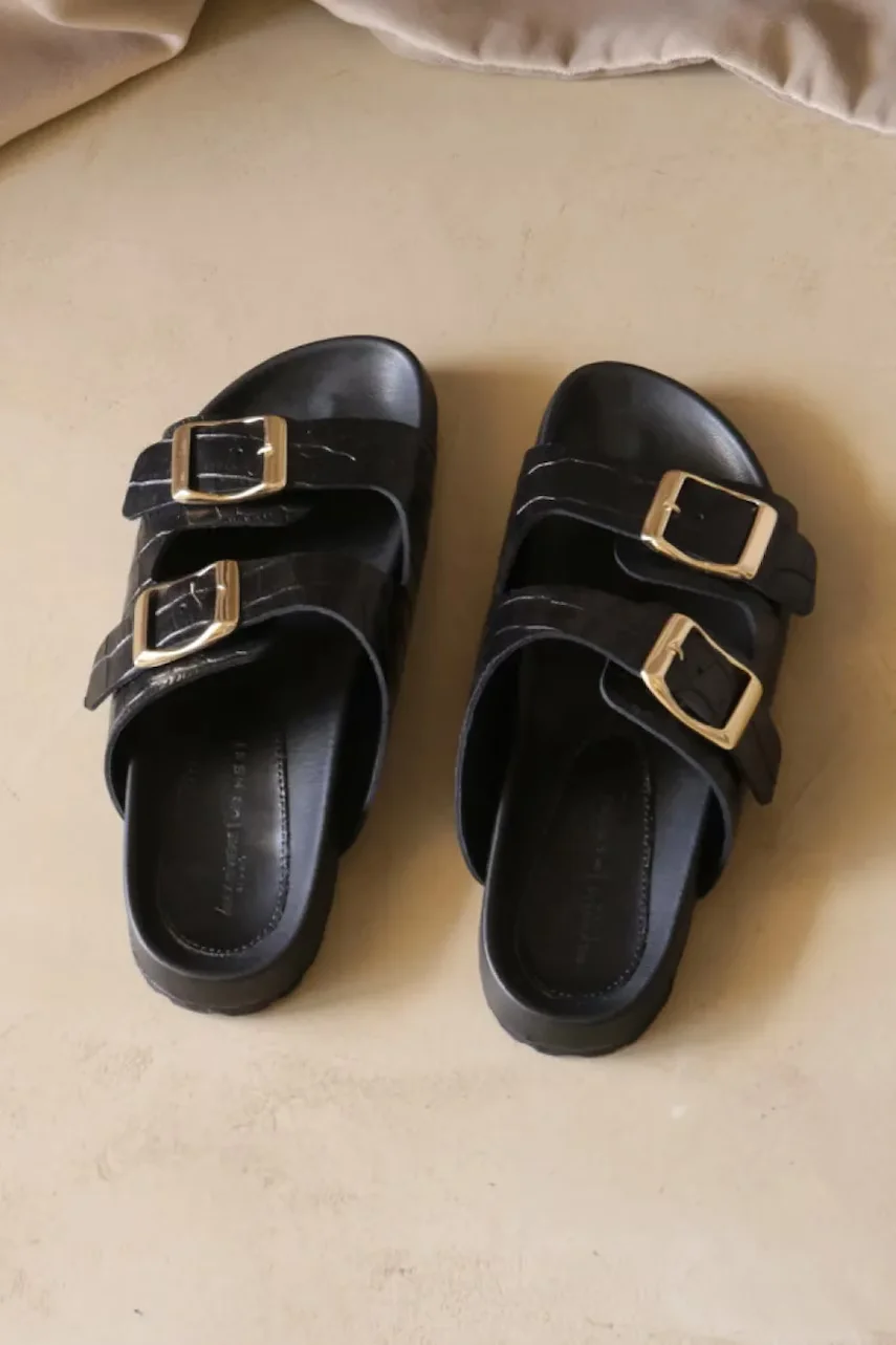 Manebi Кожени чехли Traveler Nordic Sandals