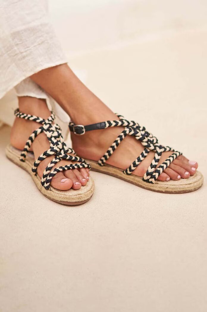 Manebi Сандали Rope Sandals в бежово F 7.5 Y0
