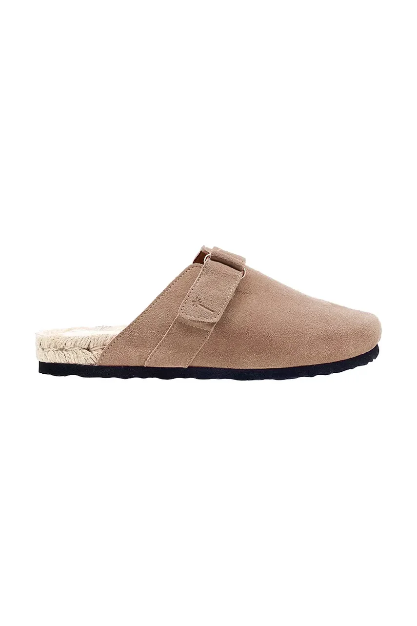 Manebi Велурени чехли Hamptons Clog Mules