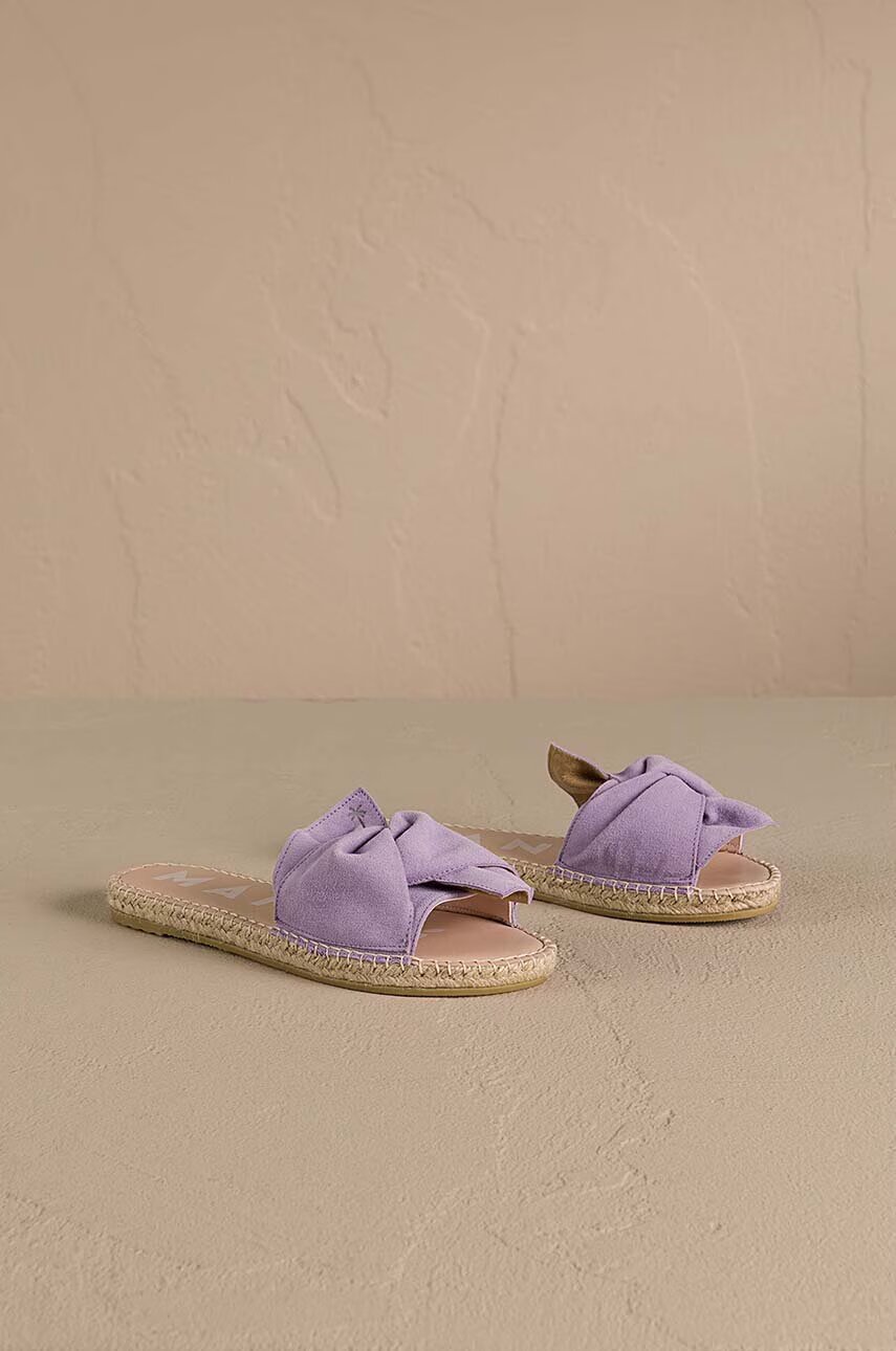Manebi Велурени чехли Hamptons Sandals With Knot